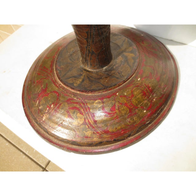 Burnt Umber Wood and Lacquer Table Plateau From Indonesia For Sale - Image 8 of 10