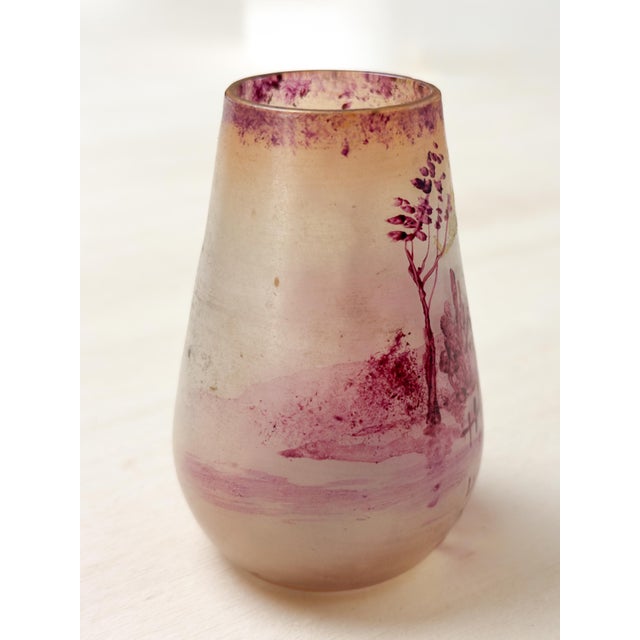 Art Nouveau Laignelet Pink Glass Vase, 1890s For Sale - Image 14 of 18