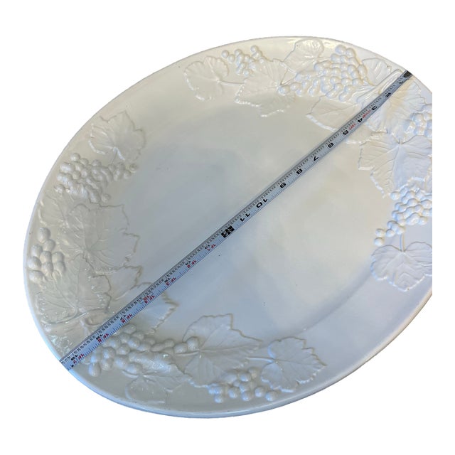 1990s Italian Large Serving White Tray Thanksgiving For Sale