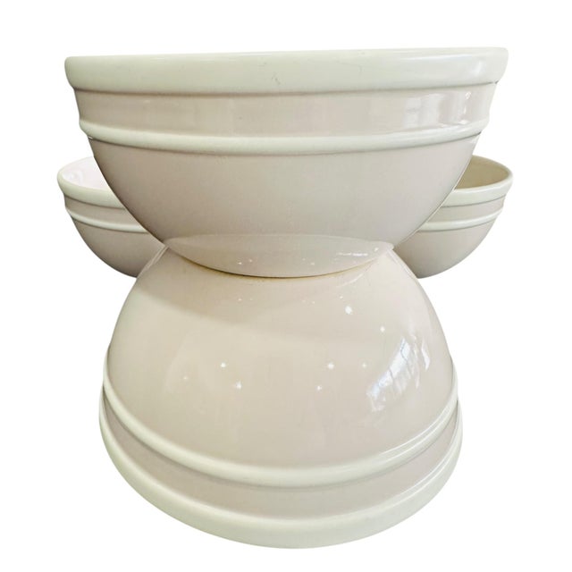 2020s Kate Spade by Lenox "Sculpted Stripe" All-Purpose Bowls in Blush - Set of 4 For Sale - Image 5 of 11