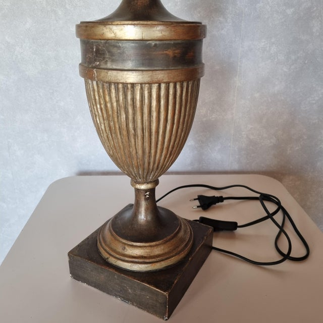 Polychrome Wood Table Lamp from Camagna, 1940s For Sale - Image 6 of 14