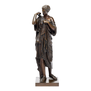 Bronze Antique Sculpture After Praxitele’s ‘La Diane De Gabies’