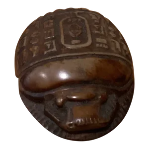 Early 20th Century Egyptian Handmade Scarab Beatle Form Amulet Symbol of Rebirth
