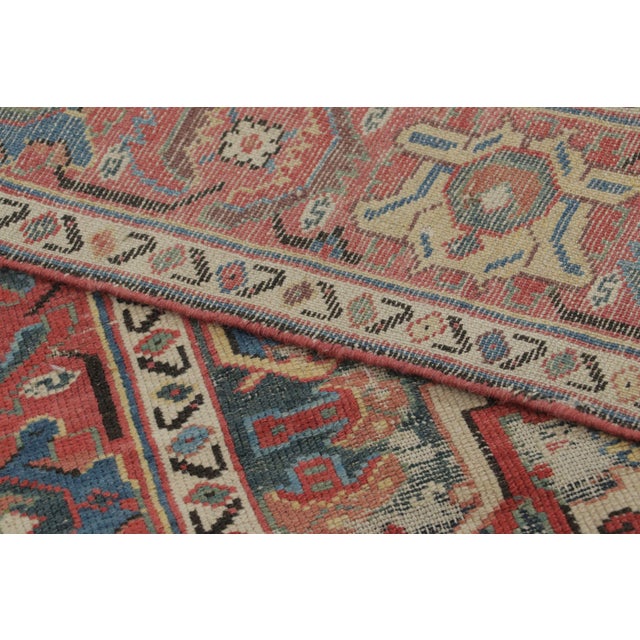 Textile Antique Northwest Persian Runner, Geometric Medallions on Deep Red - Rug & Kilim For Sale - Image 7 of 7