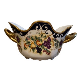Large Fruit Motif Decorative Bowl For Sale