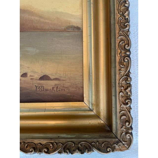 Paint Antique 19th Century Landscape B B Bucklin For Sale - Image 7 of 9