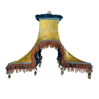 Large Single Penny Long Couture Eiffel Tower Lamp Shade For Sale