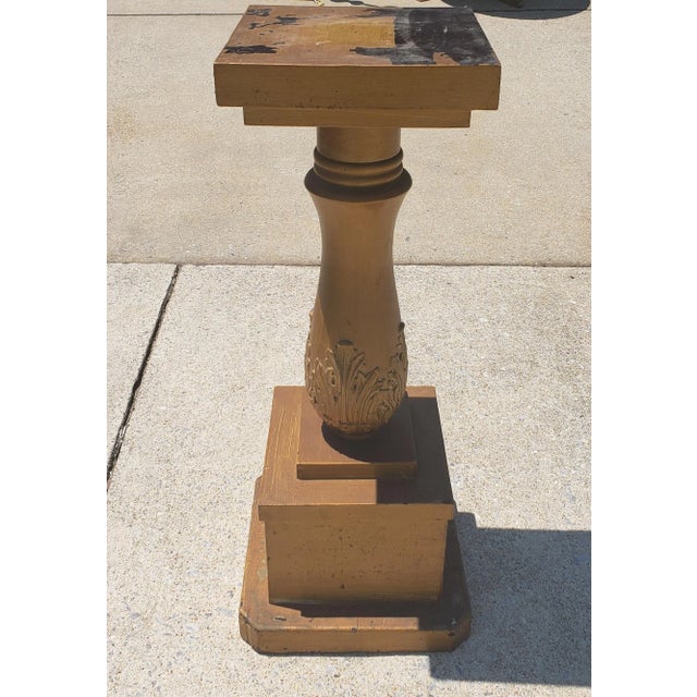 Late Victorian Giltwood Column Pedestal / Plant Stand For Sale In Washington DC - Image 6 of 10