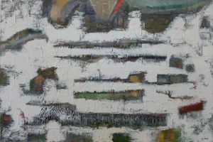 "Foraging" Abstract Painting by Scott A. Spencer