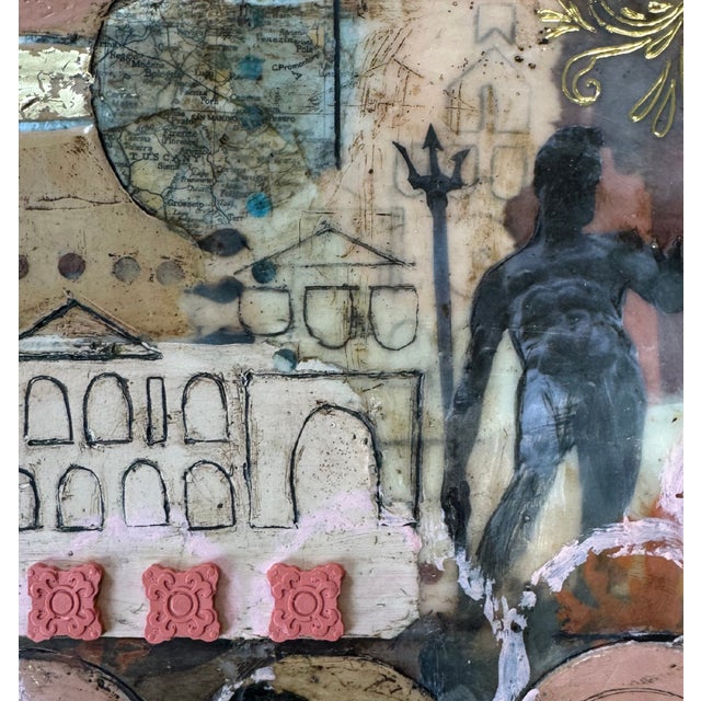 Contemporary Abstract Encaustic "Inspired by Bologna #1" by Therese Cook For Sale - Image 4 of 4