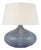 AERIN by Visual Comfort Signature Rana Medium Wide Table Lamp in Polar Blue Crackle with Linen Shade For Sale