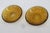Mid-Century Modern Mid 20th Century Pressed Glass Small Bowls Pair of 2 Amber Color Fruit Snack Butter Dishes - Set of 2 For Sale - Image 3 of 11