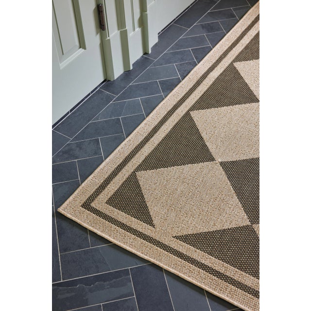 Erin Gates by Momeni Saybrook Diamond Black Indoor/Outdoor Area Rug 5'3" X 7' For Sale In Atlanta - Image 6 of 12