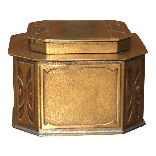 Vintage Silver Crest Gold Over Bronze Ink Well For Sale