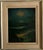 Impressionist Vintage Mid Century Impressionist Nocturnal Moonlight Seascape Oil Painting in Linen & Wood Frame For Sale - Image 3 of 8