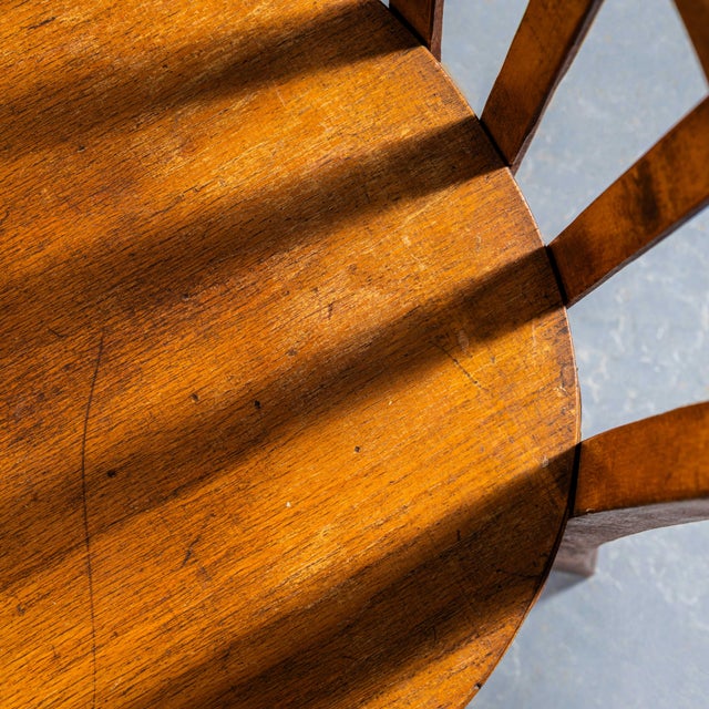 Vintage Honey Oak Dining Chairs, 1950s, Set of 6 For Sale - Image 9 of 10