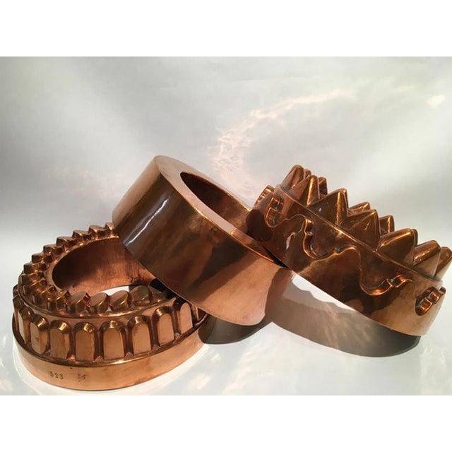 Copper Kitchen Pudding Molds for Wall Decoration, France, 1790s, Set of 3 For Sale - Image 16 of 18