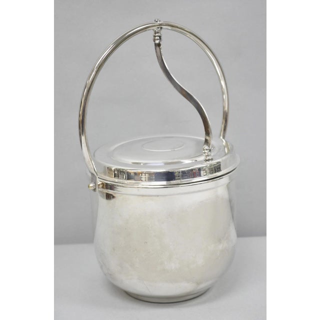Vintage Art Deco Silver Plated Reticulating Hinge Bar Ice Bucket by Towle For Sale - Image 12 of 12