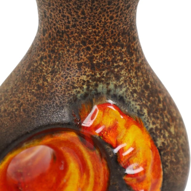 Orange Fat Lava Vase by Walter Gerhards, 1960s For Sale - Image 12 of 14