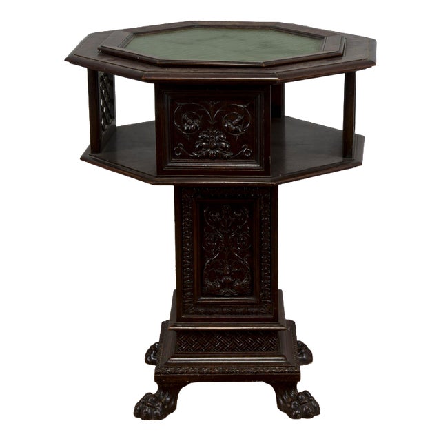 AntiqueMaggini Swivel Coffee Table with Removable Glass Top, 1800s For Sale