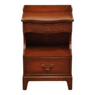 Morganton Solid Cherry Early American Traditional 20" Open Cabinet Nightstand For Sale