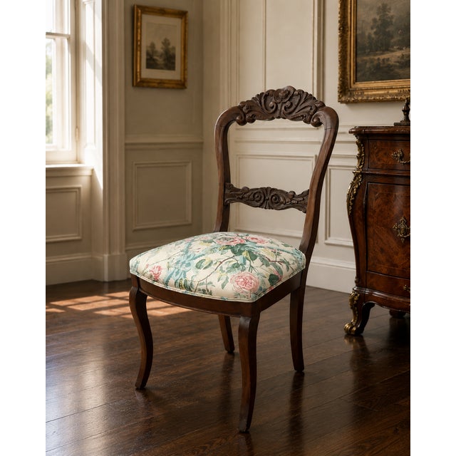 Bring timeless French elegance into your home with this exquisite mid-19th century Louis Philippe accent chair, a...