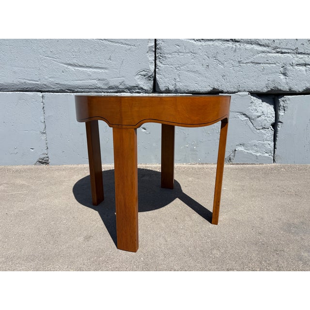 1940s Round Wood Side Table For Sale - Image 11 of 14