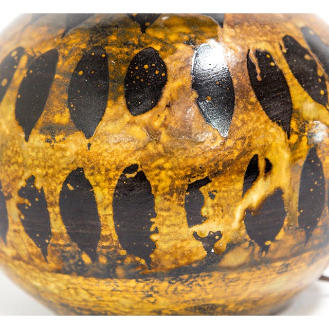 1970s Petite Spotted Glaze Gourd Lamp For Sale In San Francisco - Image 6 of 7