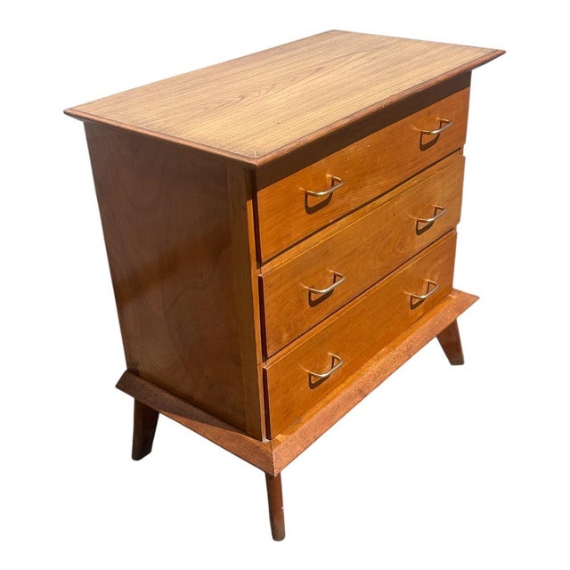 Mid-Century Modern Oak Chest of Drawers with Splayed Legs, 1950 For Sale - Image 3 of 12
