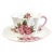 1950s Shelley Pink Oleander Tea Cup & Saucer: Dainty English Bone China Teacup For Sale