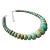 Modernist Graduated Turquoise + Sterling Silver Necklace For Sale