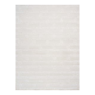 Edgy Hand-Tufted Ivory Area Rug- 9' 9'' X 13' 9'' For Sale