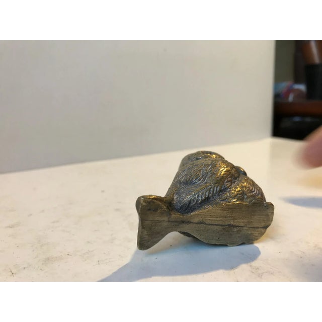 Antique Italian Bird Ashtray in Brass, 1920s For Sale - Image 6 of 8