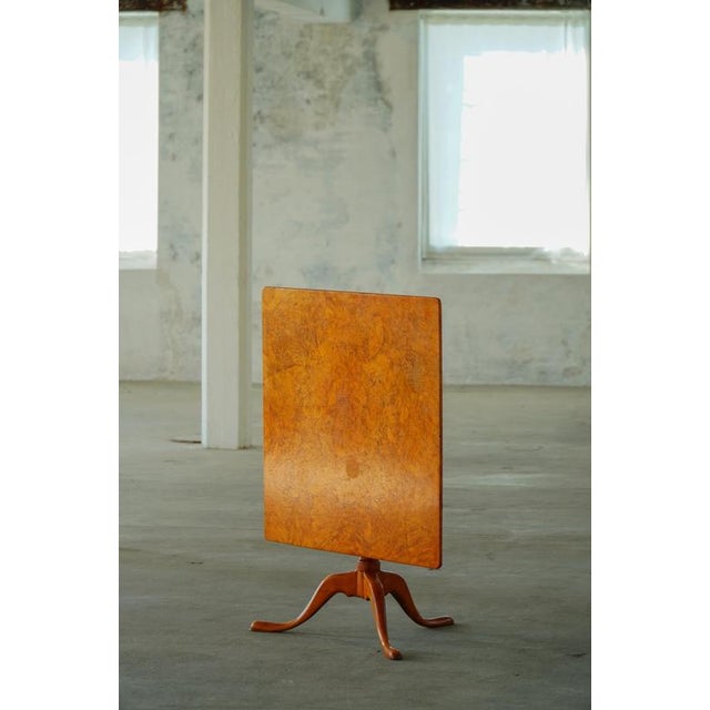 Antique Late 19th Century Swedish Square Folding Table in Burl Wood For Sale - Image 17 of 18