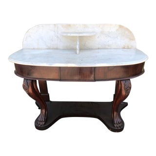 Antique Victorian Mahogany Dry Sink Bar For Sale