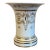 Antique Early 19th Century French Empire White & Gold Porcelain Flower Pot Cachepot Vase and Stand Circa 1820 For Sale