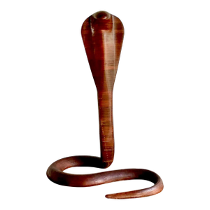 Vintage Boho Monumental Wood Cobra