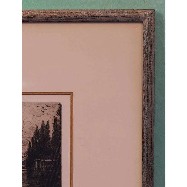 Printmaking Materials Sir Francis Seymour Haden (1818-1910. British) "Old Chelsea Church" Etching For Sale - Image 7 of 9