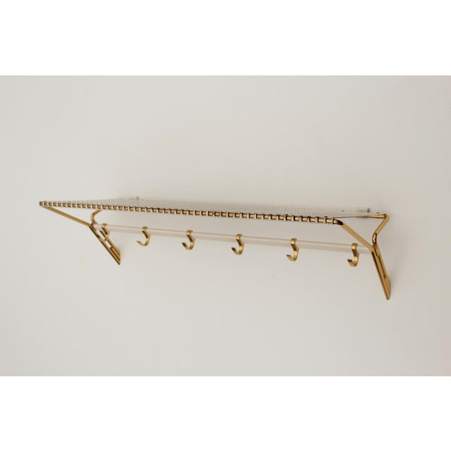 Mid-Century Wall Coat Rack in Perforated Metal, 1950s For Sale - Image 16 of 18