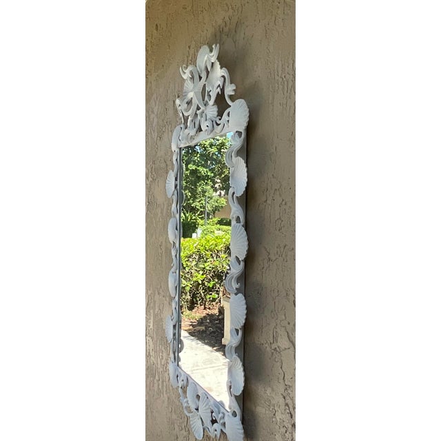Vintage Coastal Cast Iron Shell & Starfish Wall Mirror For Sale - Image 12 of 15