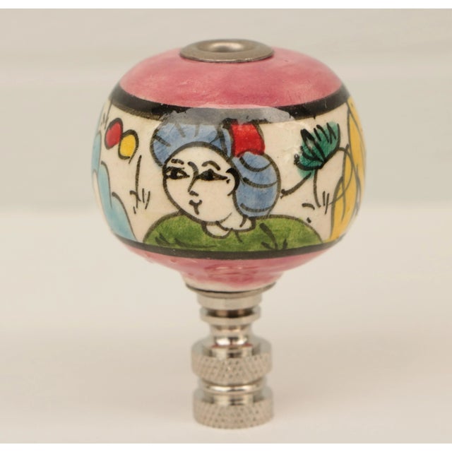 Metal Turkish Ceramic Lamp Finial For Sale - Image 7 of 7