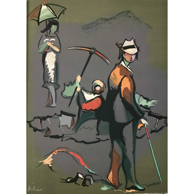Artist: Jean Helion Country: France Title: Elargissement du temps Medium: Original Lithograph Marks: Hand-signed in pencil...