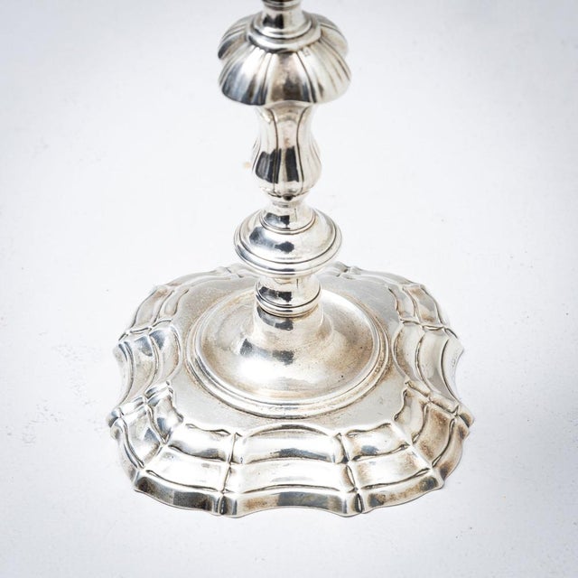 Metal Silver Candleholders, London, 1742, Set of 2 For Sale - Image 7 of 9