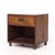 Campaign Baker Furniture Campaign Walnut Nightstand For Sale - Image 3 of 8