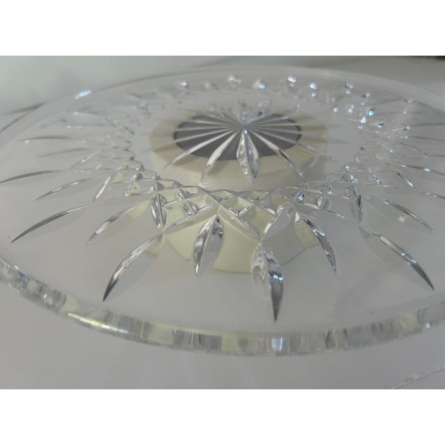 English 1990s Waterford Clear Crystal Cake Plate For Sale - Image 3 of 5