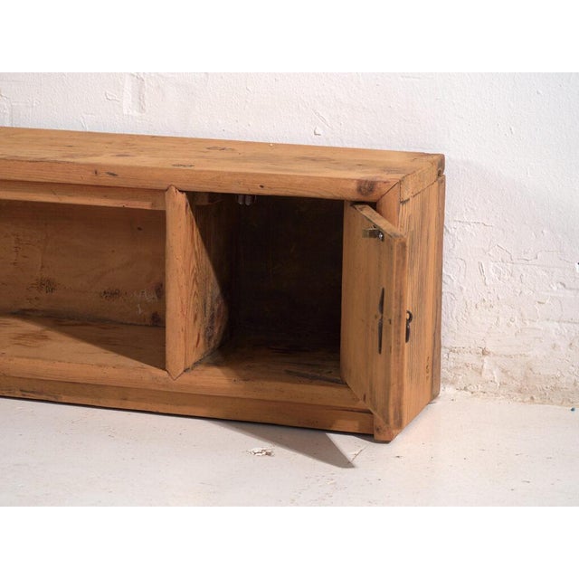 Brown Antique Pine Low Sideboard For Sale - Image 8 of 11