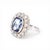 Art Deco Platinum Pompadour Ring - 4ct Unheated Ceylon Sapphire & Diamonds, Size 7.25 For Sale - Image 6 of 7