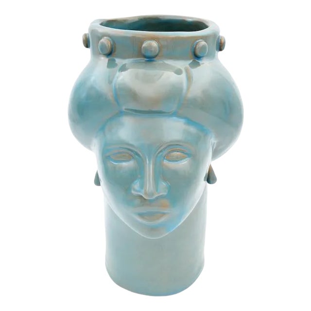 Roxelana Medium • Turquoise Favignana from Crita Ceramiche For Sale