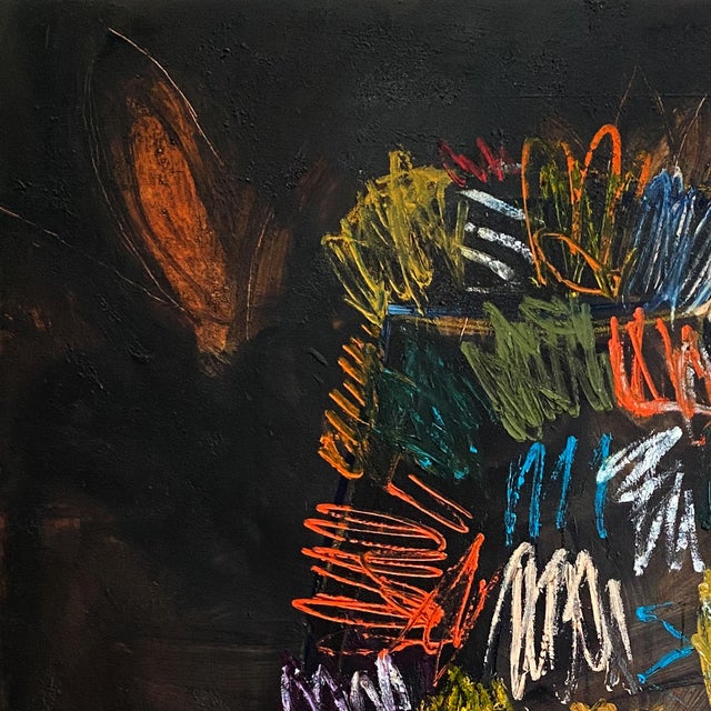 Textile Contemporary Abstract Mixed Media on Canvas "What I Found on the Way Home" by Paul Landauer For Sale - Image 7 of 7