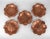Marie Zimmermann Arts and Crafts Copper Flower Dishes, Circa 1915, Set of Five For Sale - Image 4 of 11